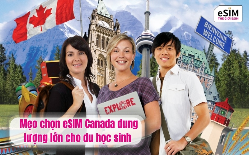 Mẹo chọn eSIM Canada dung lượng lớn cho du học sinh
